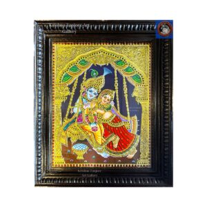 Unjal Radha Krishna Tanjore Painting