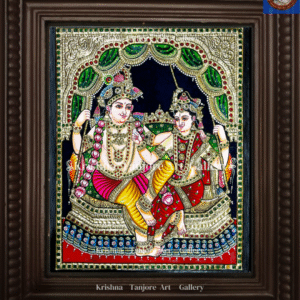 Unjaal Radha Krishna Tanjore Painting