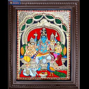 Shiva Family Tanjore Painting