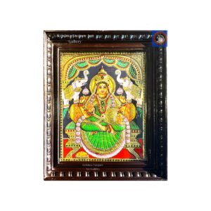 Gaja Lakshmi Tanjore Painting(Semi Embossed)