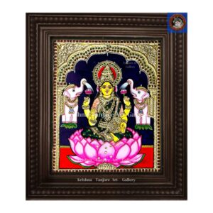 Gaja Lakshmi Tanjore Painting