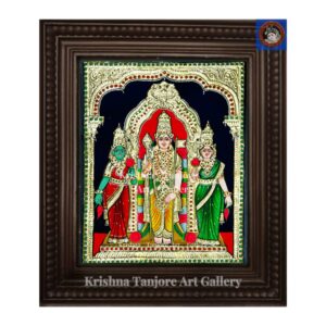 Murugan Vallidhevan Tanjore Painting