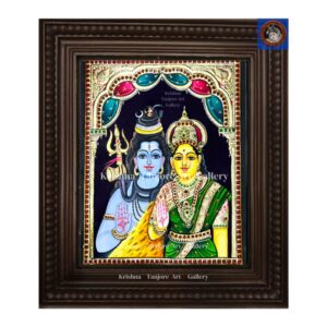 Shiva Parvati Tanjore Painting