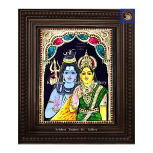 Shiva Parvati Tanjore Painting